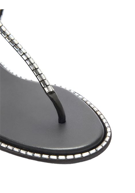 Sandali Bassi Diana Neri Con Strass e Perle RENE' CAOVILLA | C12377-010-R001V065